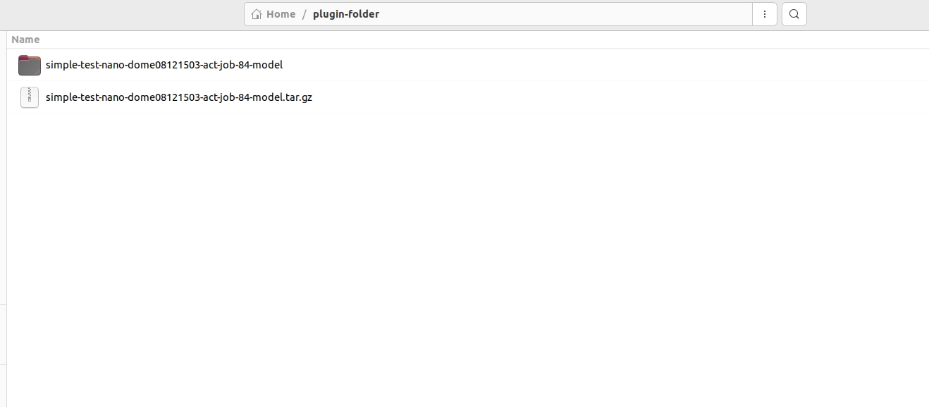 The model folder created by Extract Here
